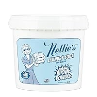 Nellie's Laundry Soda with POW Powder - 250 Loads - Eco-Friendly Laundry Detergent with Stain-Fighting Active Enzymes - High-Efficiency Formula, Phosphate-Free, Septic-Safe