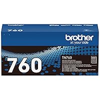 Genuine TN760 High Yield Black Toner Cartridge, (for use with MFC-L2710DW MFC-L2750DW HL-L2350DW HL-L2370DW HL-L2395DW HL-L2390DW DCP-L2550DW Printers)