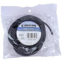 Beadalon Rubber Tubing 4.0mm Black, 5-Meter