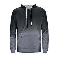 Men Graphic Hoodies Gradient Cotton Sweatshirt Soft Lightweight 3D Pullover Adult Athletic Hooded