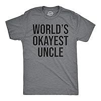 Worlds Okayest Uncle T Shirt Funny Saying Family Graphic Funcle Sarcastic Tee