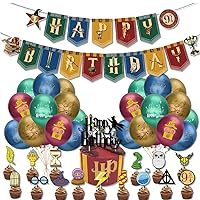 Magical Harry Birthday Party Supplies， Wizard Set for Potter Birthday Party Decorations