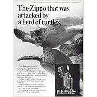 1969 Zippo: Attacked by a Herd of Turtles, Zippo Print Ad