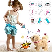 Talking Plush Golden Retriever Toy Repeats What You Say, Barks and Walks - Electronic Interactive Stuffed Puppy for Kids