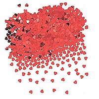 Sparkling Red Foil Heart Confetti 0.5 oz (1 Pc), Perfect for Birthdays, Baby Showers, Holidays & More