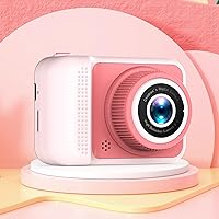 Childrens Cameras Toy Gifts for Boy Kids 3-12 Video Camera 1080P Mini High-Definition Front and Rear 2000W Toys for Kids (Pink)