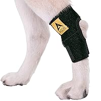 Agon® Dog Canine Rear Hock Joint Brace Compression Wrap With Straps Dog For Back Leg Protects Wounds. Heals Prevents Injuries and Sprains Helps with Loss of Stability Caused by Arthritis (Large)