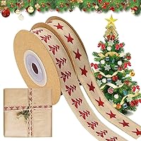 20 Rolls Christmas Grosgrain Ribbon Snowflake Christmas Tree Wrapping  Ribbon Soft Craft Ribbon Christmas Polyester Satin Ribbon Hair Bow Clip