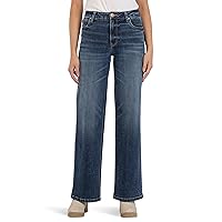 KUT from the Kloth Womens Jean High-Rise Wide Leg in Expertise
