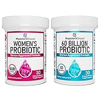 Physician's CHOICE - Complete Women's Gut Health Bundle: Probiotics 60 Billion CFU & Women's Prebiotics & Probiotics