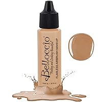 Professional Cosmetic Airbrush Makeup Foundation 1/2oz Bottle: Ivory- Light-medium Neutral Pink And Yellow Undertones