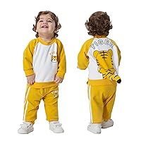 TONWHAR Autumn New Casual Long-sleeve top & pants Set Outfit with 3D tail for Toddler Boys Girls