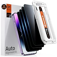 DIMONCOAT 4-Pack [Auto Alignment Kit] for iPhone 14 Pro Max Privacy Screen Protector [10X Military Protection] Compatible iPhone 14 Pro Max 6.7'' Diamonds Hard Tempered Glass Film [Case Friendly]