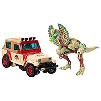 Transformers Collaborative Jurassic Park x Toys Dilophocon & Autobot JP12, Action Figures for Boys and Girls Ages 8 and Up (Amazon Exclusive)