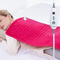 [5 Year Warranty] WOOMER Electric Heating Pad for Back Pain & Cramps Relief, 17