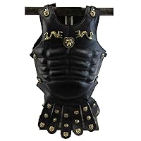 Faux Leather Roman Chest Plate with Brass Details, Child Size