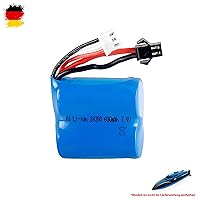 Original Li-ion 18350 Battery 7.4 V 600 mAh for RC Boat Boat Speedboat Skytech, JJRC, E T, Rayline, Gizmovine Sgile Torro etc., SM-2P Plug, Replacement Battery for Vehicle, Tank, Plane, Excavator, Car