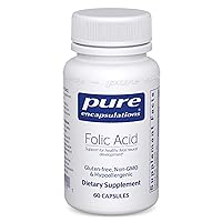 Pure Encapsulations - Folic Acid - Hypoallergenic Dietary Supplement - 60 Capsules