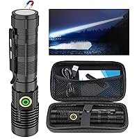 Tongtai Rechargeable LED Flashlights 900000 High Lumens Super Bright  Flashlights with 5 Modes&Zoomable,Brightest High Powered Flashlight for