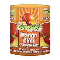 Twang Twangerz Flavored Salt Snack Topping - Lime, Lemon Lime, Chili Lime, Mango Chili & Dill Pickle (Mango Chili, 4 Pack)