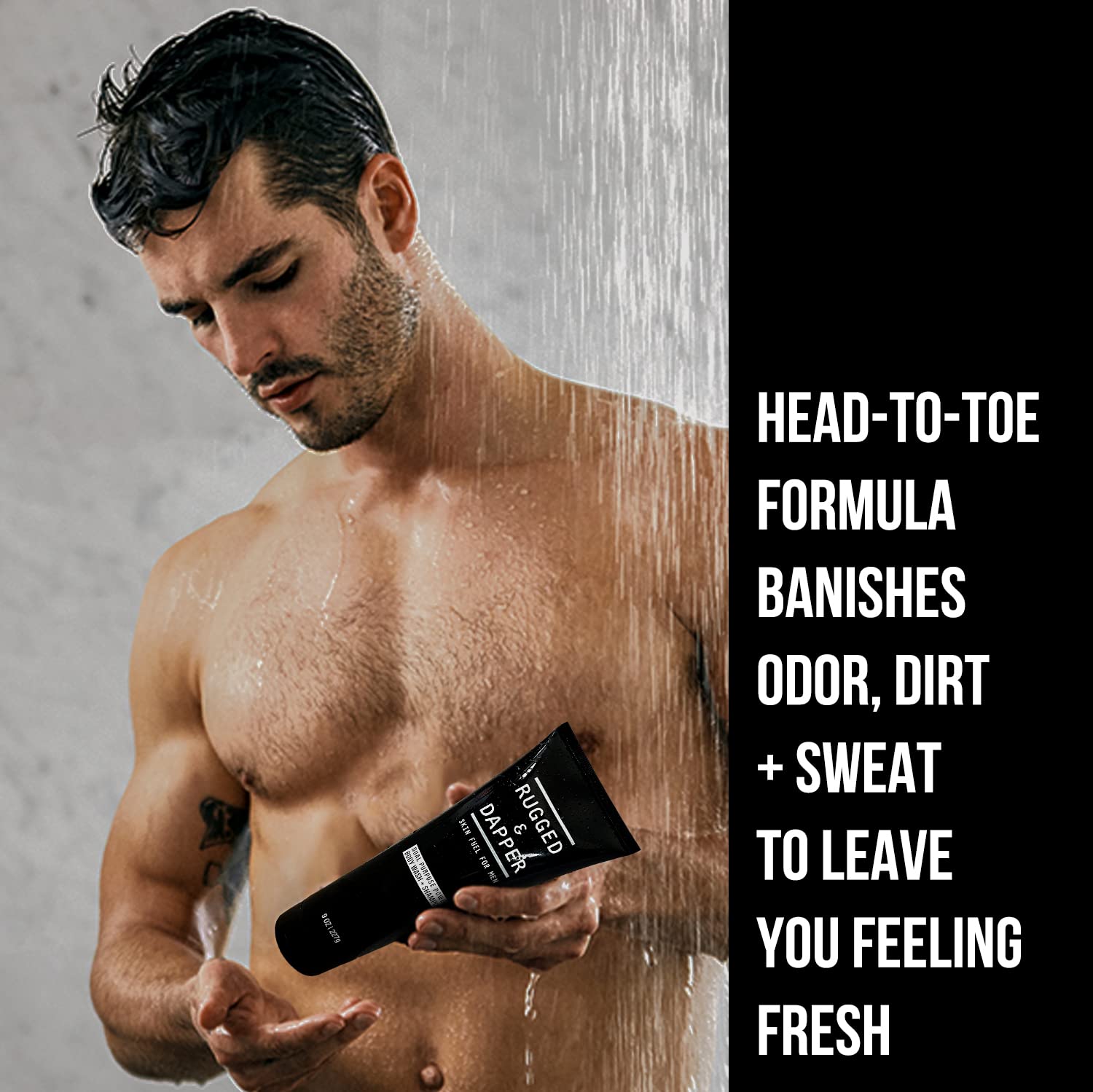 Mens Body Wash and Mens Shampoo - Tea Tree Body Wash Men Love - Dandruff Shampoo for Men - Acne Body Wash Shampoo - Anti Dandruff Shampoo for Men - Premium Men's Body Wash - Men's Shampoo