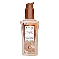 Ambi Even & Clear Intense Clarifying 8 Ounce Toner and 3.5 Ounce Purifying Charcoal Black Soap Facial Cleanser Bundle