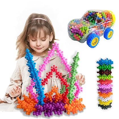 280 Pieces Building Blocks Stem Toys for Kids Educational Clip Connect Building Discs Toys for Preschool Kids Boys and Girls Aged 3+, Safe Material Creativity Kids Interlocking Solid Plastic Toys