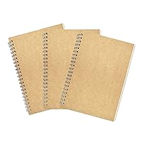 3 Pack College Ruled Notebook, Soft Yellow Cover Spiral Notebook, Memo Notepad Sketchbook, Students Office Business Diary Spiral Book Journal,100 Pages, 50 Sheets, 7.48 x 5.11 Inch