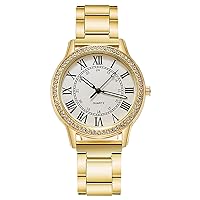 Ladies Diamond-Studded Luminous Retro Female Watch Belt Quartz Watch, Women Gift for Valentine's Day Christmas Mother's Day