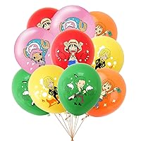 25Pcs Party Latex Balloons For One Piece, Cartoon Birthday Balloons Theme Party Decoration For One Piece