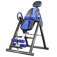 YOLEO Gravity Heavy Duty Inversion Table with Headrest & Adjustable Protective Belt Back Stretcher Machine for Pain Relief Therapy
