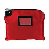 BankSupplies Laminated Nylon Locking Deposit Bag | Red | 15W x 11H | 2 Keys Included for Each Bag | HIPAA | Puncture Resistant Laminated Nylon | Double Stitched Seams