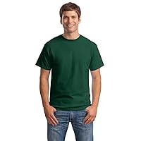 Hanes Mens Beefy-T Born to Be Worn 100% Cotton T-Shirt, 2XL, Deep Forest