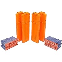Linn James 4 Pack of 18-Dart Bullet Quick Reload Clips - This Magazine Cartridge is Great for Play with Nerf Guns N-Strike Elite Series Foam Dart Blasters and Accessories