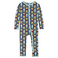 KicKee Pants Print Coverall with Zipper, Super Soft Baby Clothes, Baby and Kid One Piece Sleepwear