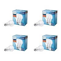 Basic Frosted Non-Dimmable A19 Light Bulb - EyeComfort Technology - 800 Lumen - Soft White (2700K) - 10W=60W - E26 Base - Indoor - 8-Pack