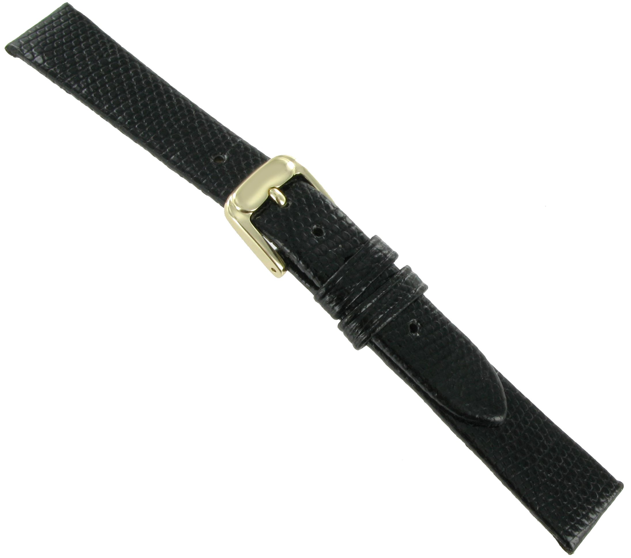 Speidel 14mm Regular Ladies Black Genuine Lizard Watch Strap