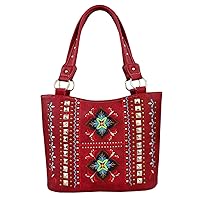 Texas West Women's Floral Damask Pattern Shoulder Handbag Purse in 6 Colors