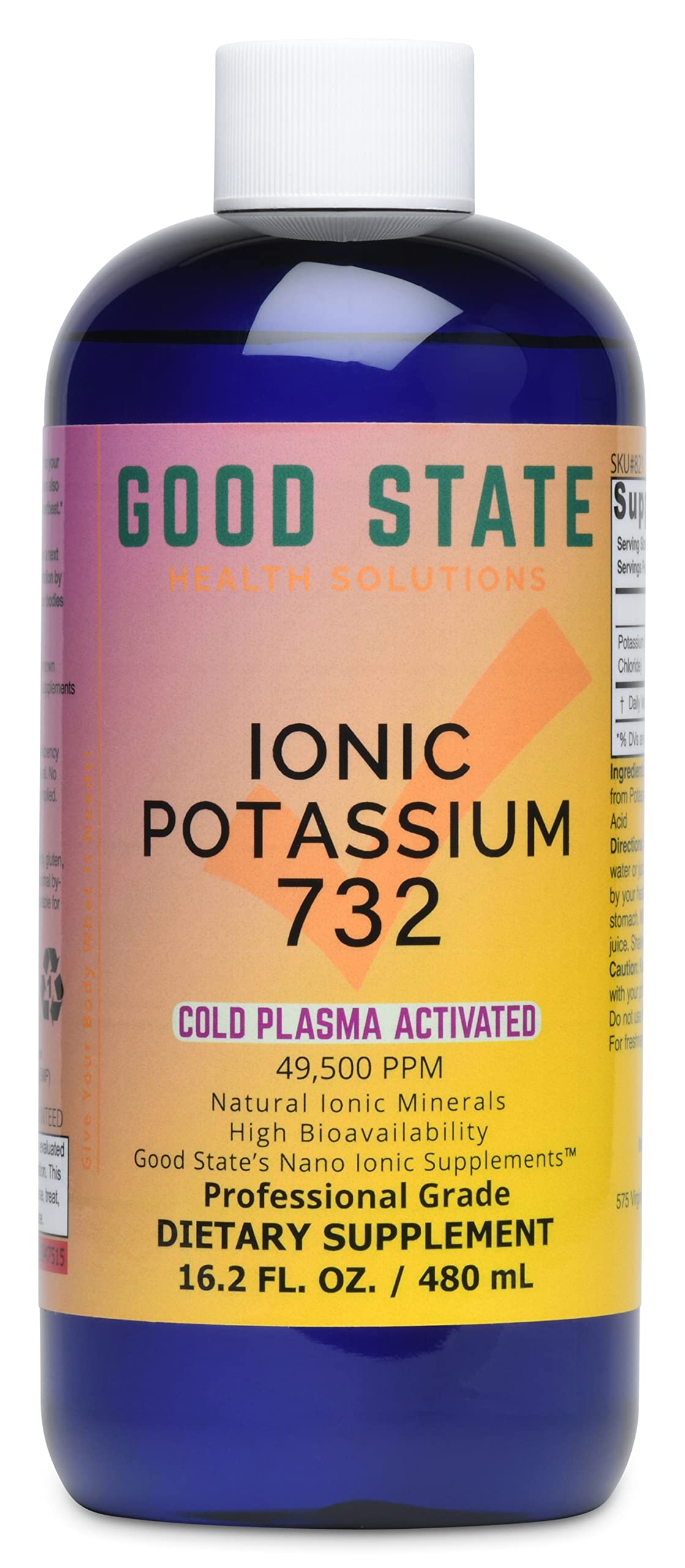 Cold Plasma-Activated Liquid Ionic Potassium 732 | 99 mg per Serving | 240 Servings