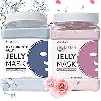 2 Jar Jelly Mask Powder, Bulgarian Rose & Hyaluronic Acid Hydrating Smooth Jelly Mask