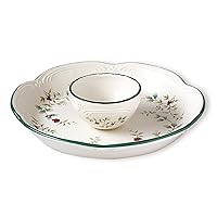 Pfaltzgraff Winterberry Round Chip and Dip Dinnerware Set, 14 inches, Assorted