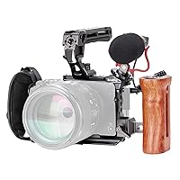 SmallRig Classic Camera Shooting Solution for Sony FX30 / FX3, Includes FX30 / FX3 Camera Cage, Top Handle, Wooden Side Handle ，Hand Strap and On-Camera Microphone for Handheld Shooting