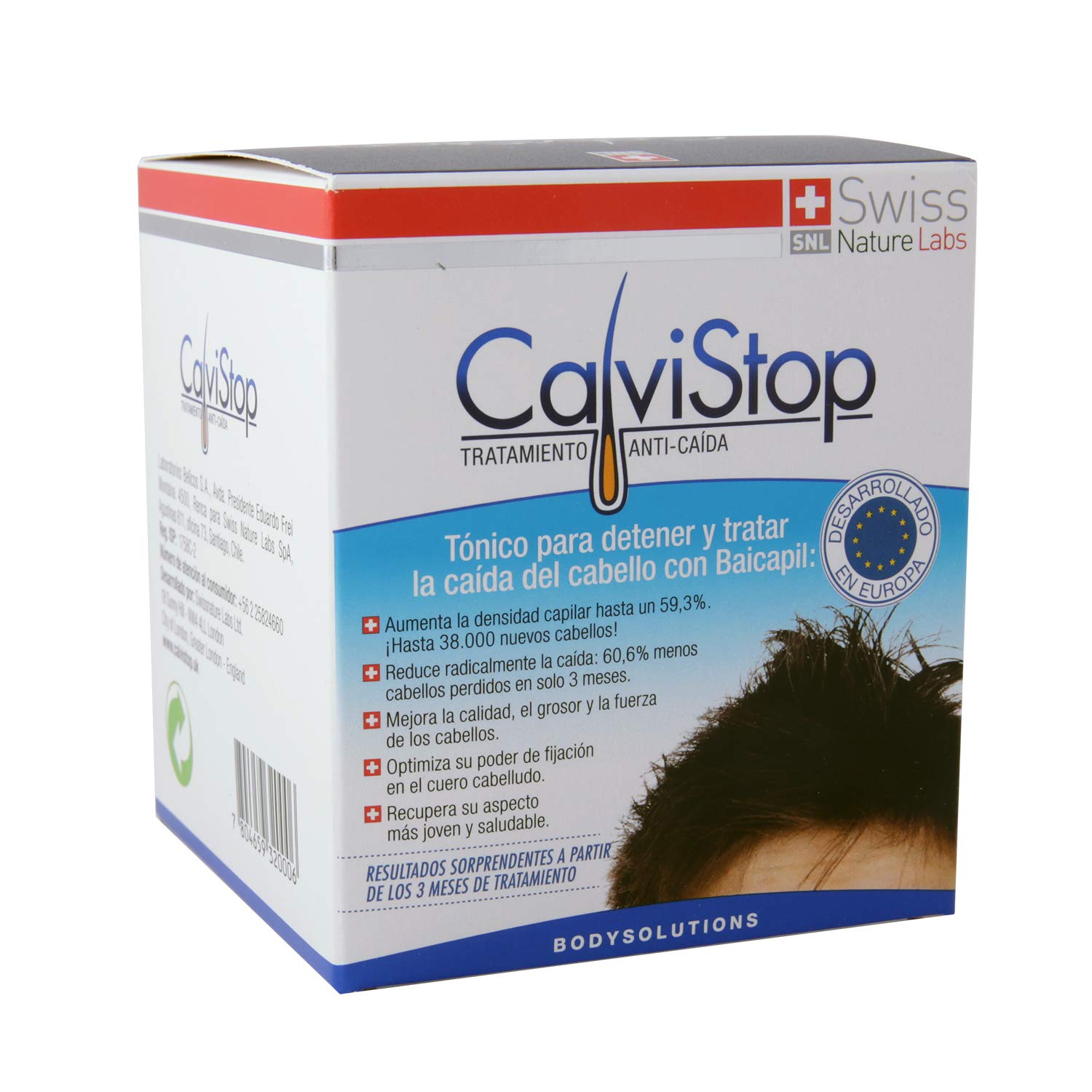 CalviStop, Hair Loss Treatment, Tonic to Stop and Treat Hair Loss, Healthier and Stronger Hair, Each Bottle Includes 4 Onzas, Includes 2 Bottles and 1 Applicator