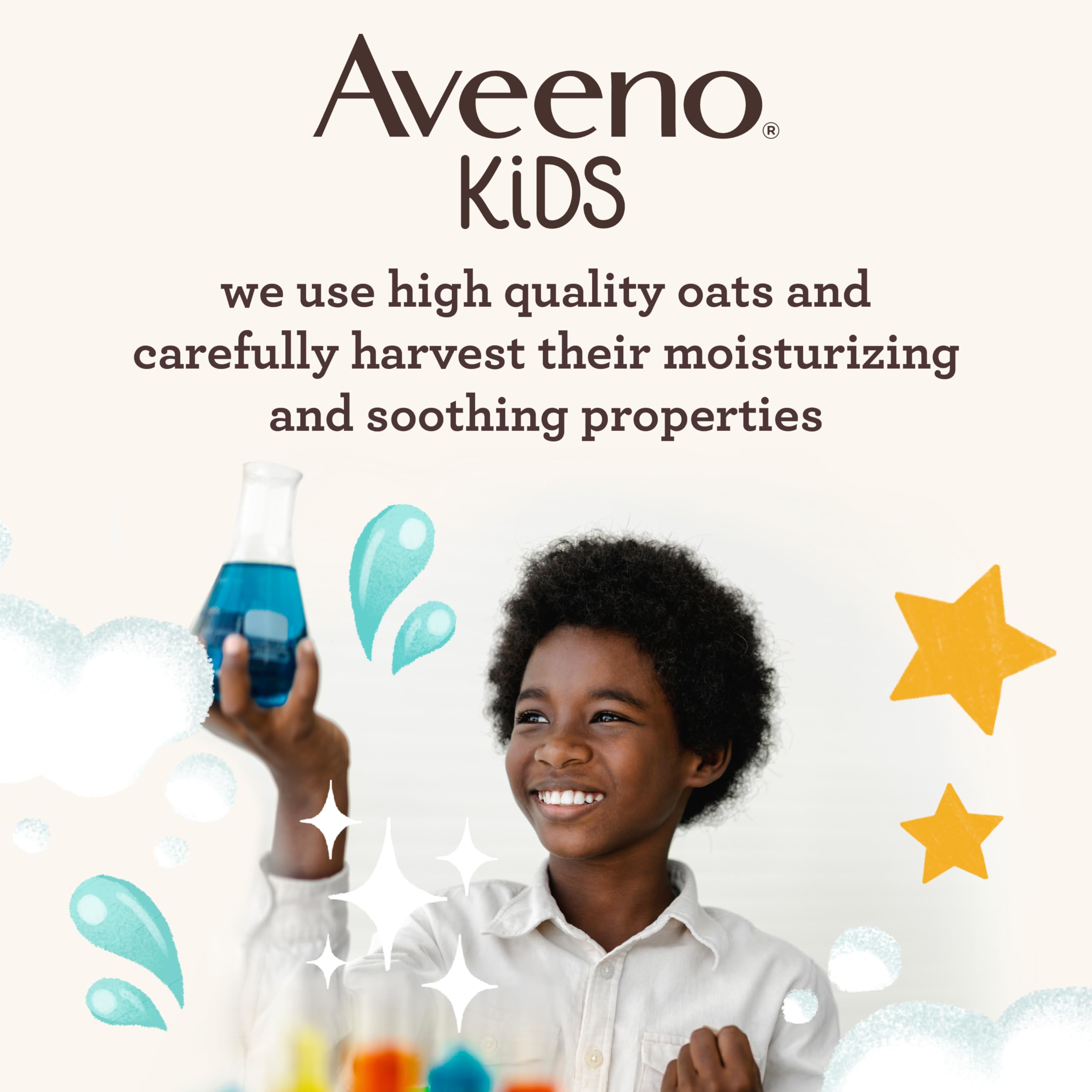 Aveeno Kids Sensitive Skin Face & Body Wash + Oat Extract, Gently Washes Away Dirt & Germs Without Drying, Tear-Free & Suitable for All Skin Tones, Hypoallergenic, Twin Pack, 2 x 18 fl. Oz