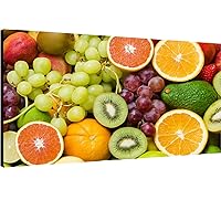 Canvas Wall Art for Living Room Bedroom Various ripe fruits eating healthy Big Large Wall Art Decor Framed Painting Wall Pictures Prints Artwork Office