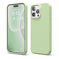 elago Compatible with iPhone 15 Pro Max Case, Liquid Silicone Case, Full Body Protective Cover, Shockproof, Slim Phone Case, Anti-Scratch Soft Microfiber Lining, 6.7 inch (Pastel Green)