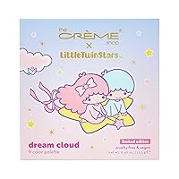 x Sanrio Little Twin Stars Dream Cloud Eyeshadow Palette: 9 Versatile Pigments Ethereal Mattes to Shimmers Ultra-Rich Pigmentation Compact with Mirror (Set of 1)