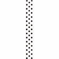 Offray, White & Black Colored Confetti Dot Grosgrain Craft Ribbon, 5/8-Inch x 9-Feet