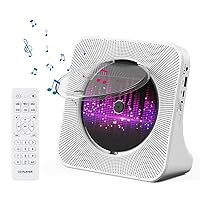 CD Player Desktop CD Player with Speakers & Dual Bluetooth Desktop CD Players for Home Portable CD Player Bluetooth with LED Screen AUX Port FM Radio USB Port IR Remote Control