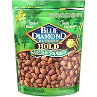 Blue Diamond Almonds Wasabi & Soy Sauce Flavored Snack Nuts, 16 Oz Resealable Bag (Pack of 1)